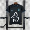 Mens World Cup Brazil Charles Oliveira black Special Edition Jersey 2022 on hanger showing Charles Oliveira portrait on black