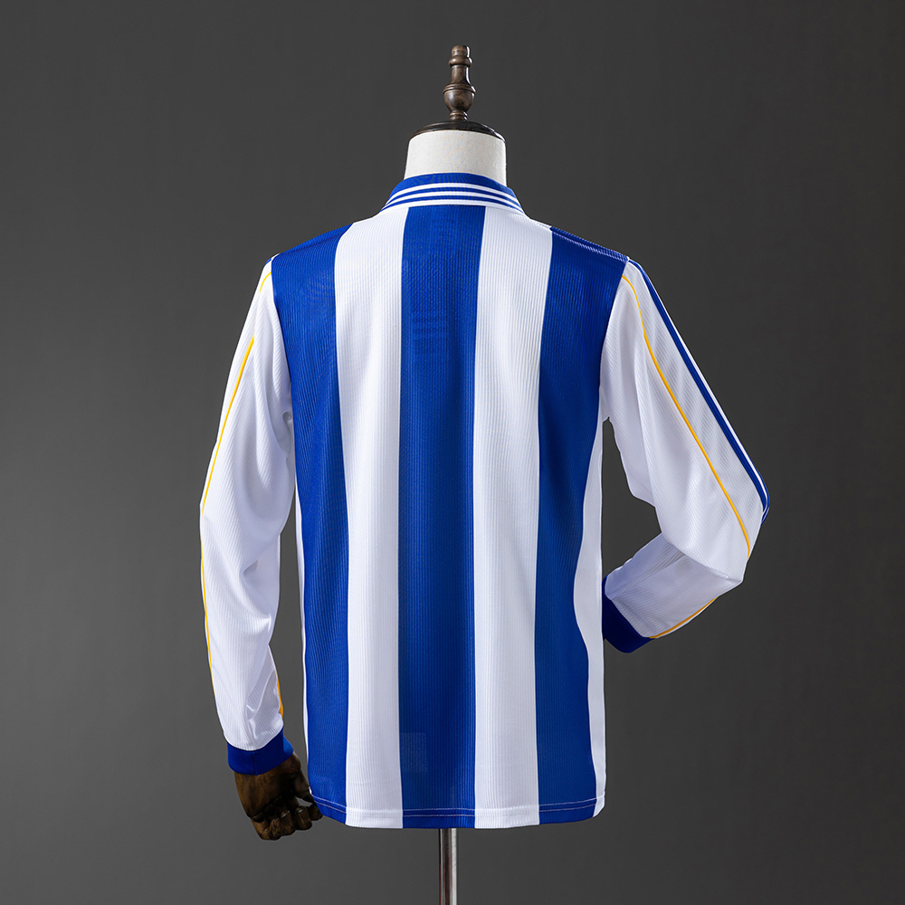 Mens Deportivo de La Coruna Retro Long Sleeve Home Jersey 1999/00 Mens Deportivo de La Coruna Retro Long Sleeve Home Jersey 1999/00 back view detail