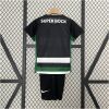 Kids Sporting Lisbon Home Kit 2024/25 Kids Sporting Lisbon Home Kit 2024/25 rear view of shirt and shorts