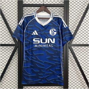 Mens Schalke 04 Home Jersey 2025/26 front view on display