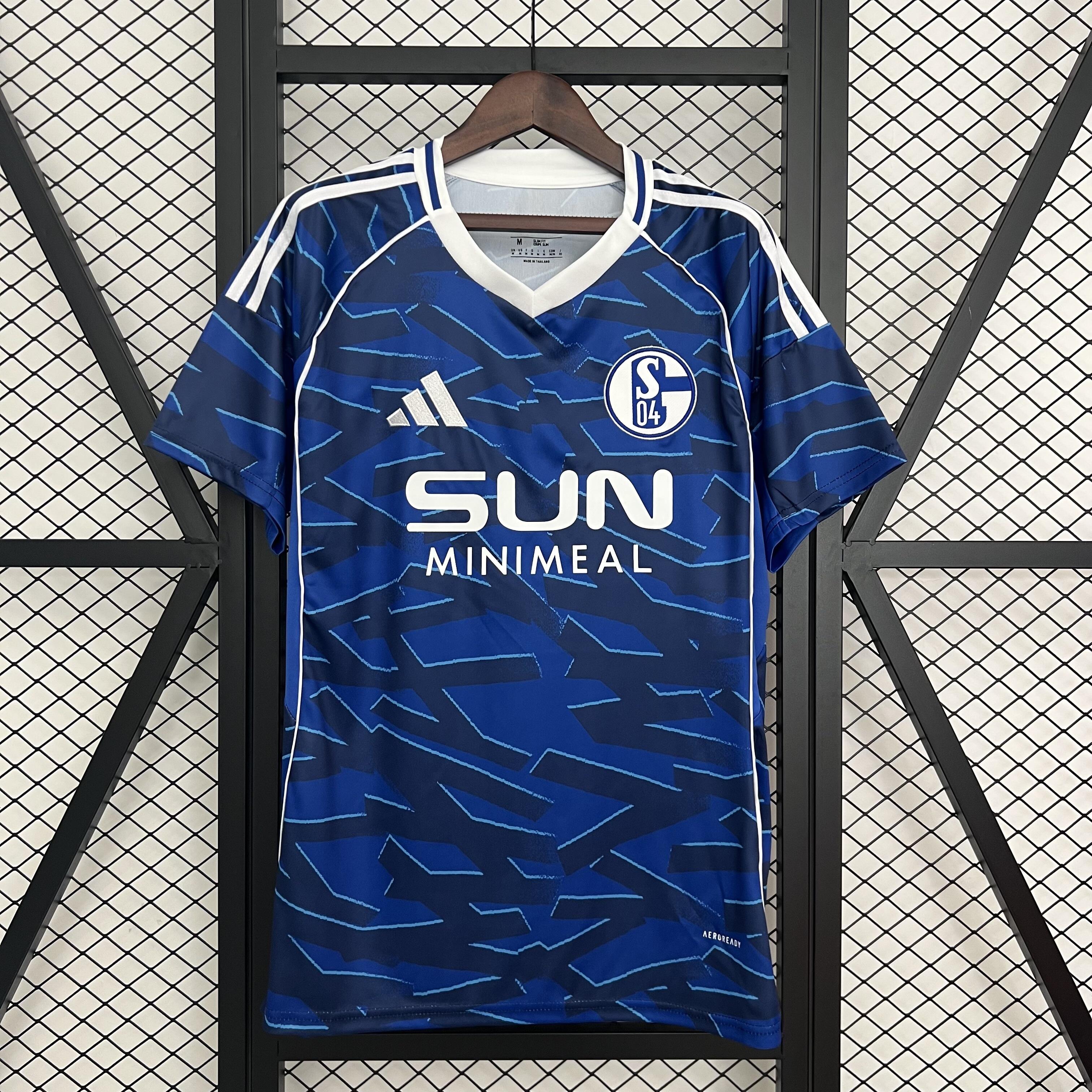Mens Schalke 04 Home Jersey 2025/26 Mens Schalke 04 Home Jersey 2025/26 front view on display