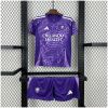 Kids Orlando City Home Kit 2025/26 front view of purple shirt and shorts