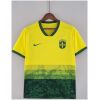 Mens World Cup Brazil yellow and green Special Edition Jersey 2022 on hanger showing yellow-to-green gradient body