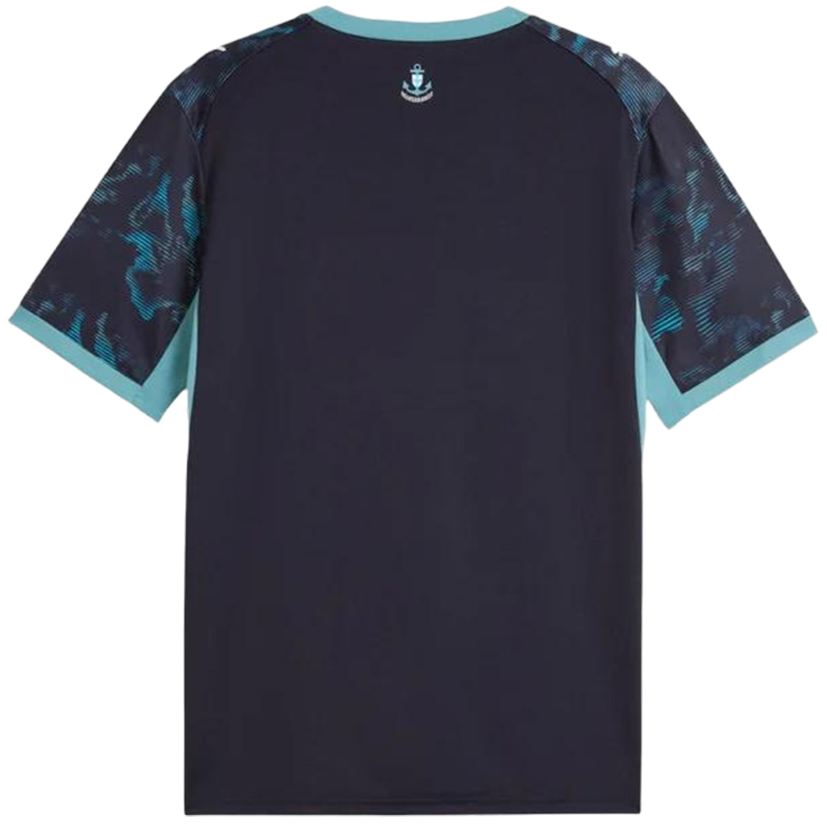 Mens Olympique Marseille Away Jersey 2026/27 Mens Olympique Marseille Away Jersey 2026/27 navy shirt flat back view