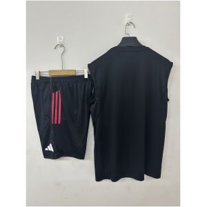 Mens Ajax black Training Kit Singlet Kits Kit 2025/26 front view on display