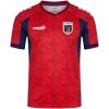 Mens Cape Verde World Cup Third Jersey 2026 scarlet red 3D star pattern shirt front view