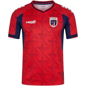 Mens Cape Verde World Cup Third Jersey 2026 scarlet red 3D star pattern shirt front view