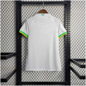 Womens World Cup Brazil White Leopard Jersey 2022 back view detail
