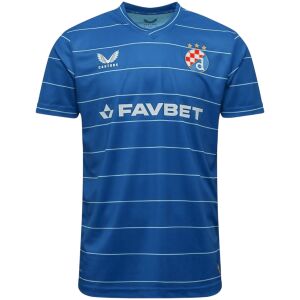 Mens Dinamo Zagreb 2025/26 royal blue striped home jersey front view