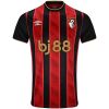 Mens AFC Bournemouth 2025/26 home jersey with red and black stripes front view