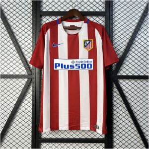 Mens Atletico Madrid Retro Home Jersey 2016/17 front view on display