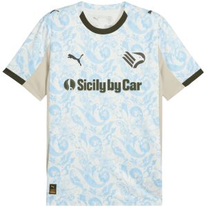 Mens Palermo third jersey 2025/26 off-white paisley print front view