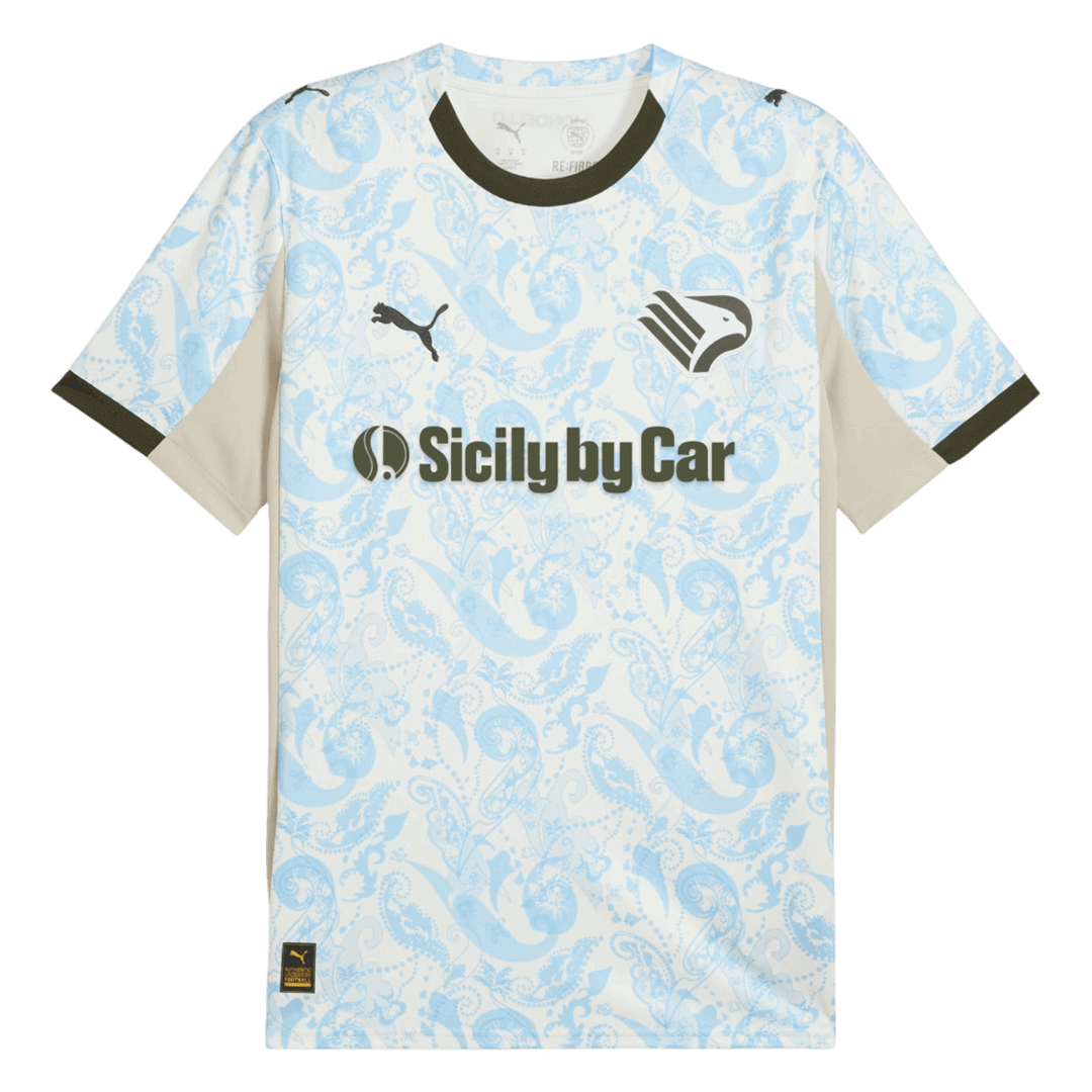 Mens Palermo Third Jersey 2025/26 Mens Palermo third jersey 2025/26 off-white paisley print front view