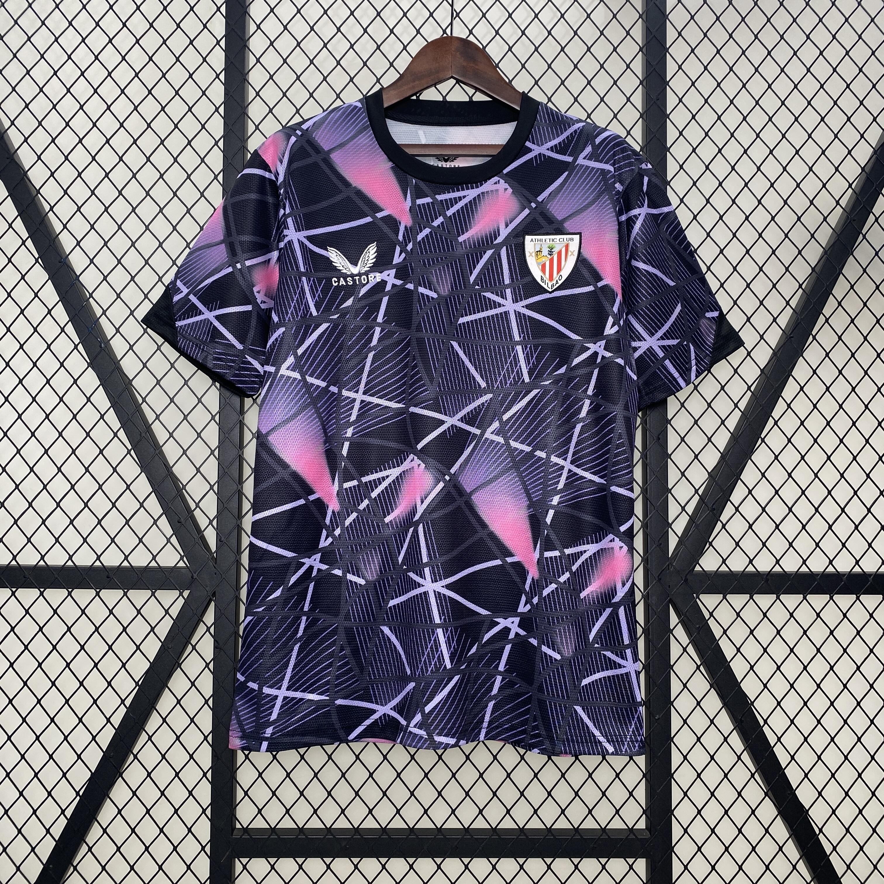 Mens Athletic Bilbao Purple Jersey 2024/25 Mens Athletic Bilbao Purple Jersey 2024/25 front view on display