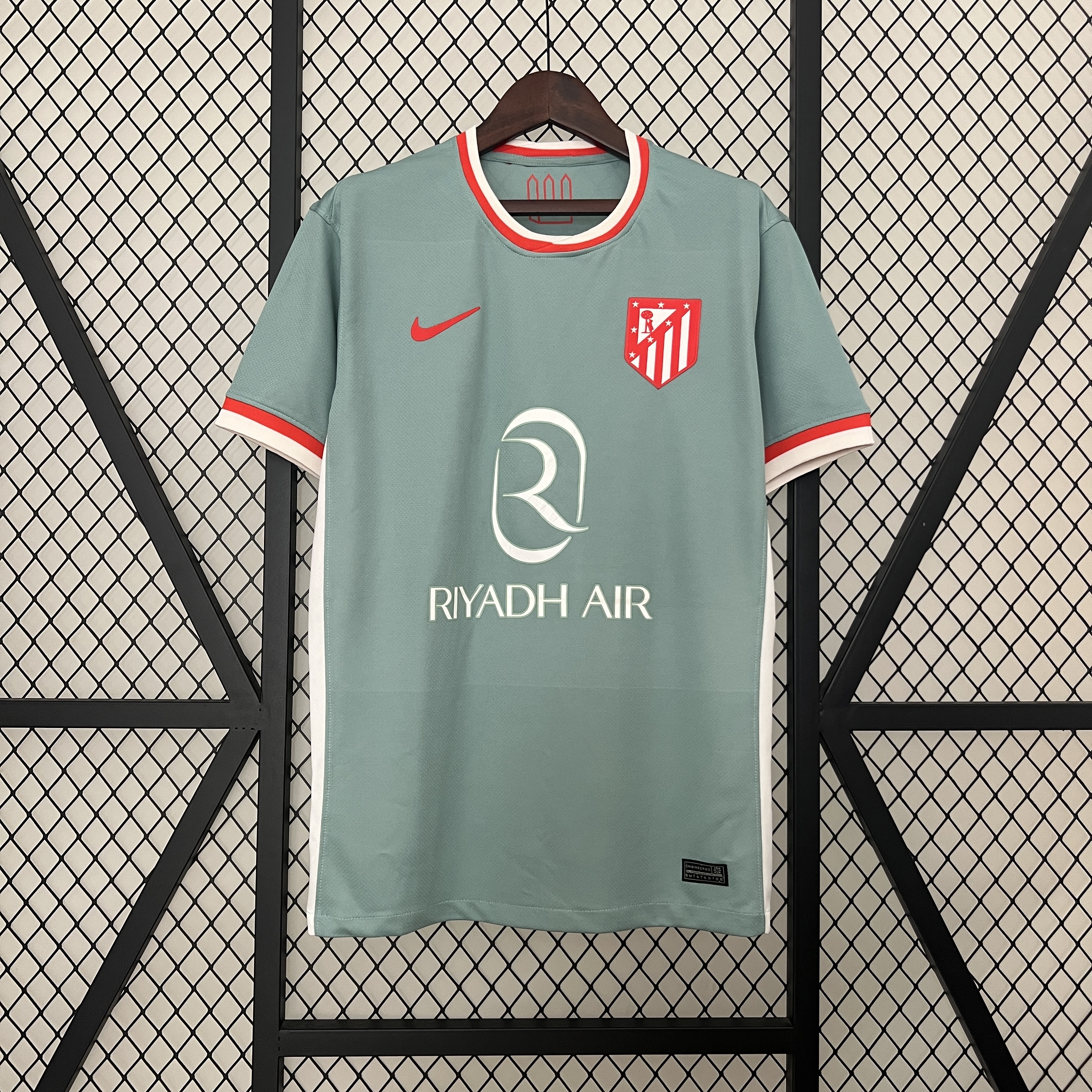 Mens Atletico Madrid Away Jersey 2024/25 Mens Atletico Madrid Away Jersey 2024/25 front view on display