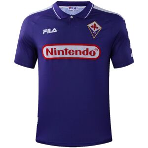 Mens Fiorentina By FILA Retro Home Jersey 1998/99 front view with Nintendo sponsor