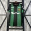 Mens Lens Away Jersey 2025/26 on hanger displaying green and black vertical stripes with damask lace texture