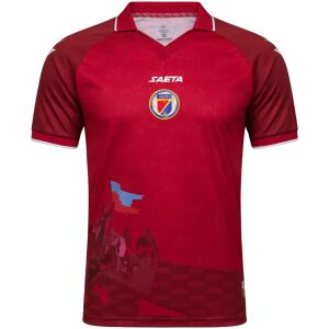 Mens Haiti World Cup Third Jersey 2026 garnet red shirt front view with revolutionary graphic