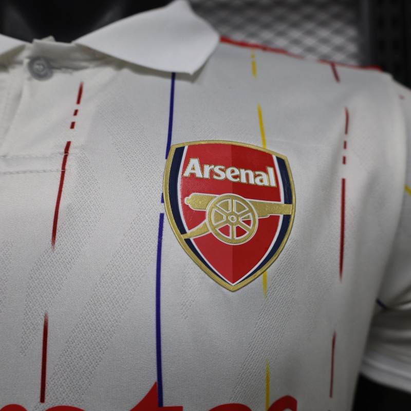 Mens Arsenal Pre-Match Jersey White Stripe 2026/27 Mens Arsenal Pre-Match Jersey White Stripe 2026/27