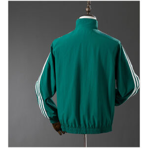 Mens Mexico Trench Coat Reversible Green Windbreaker 2025 back view detail