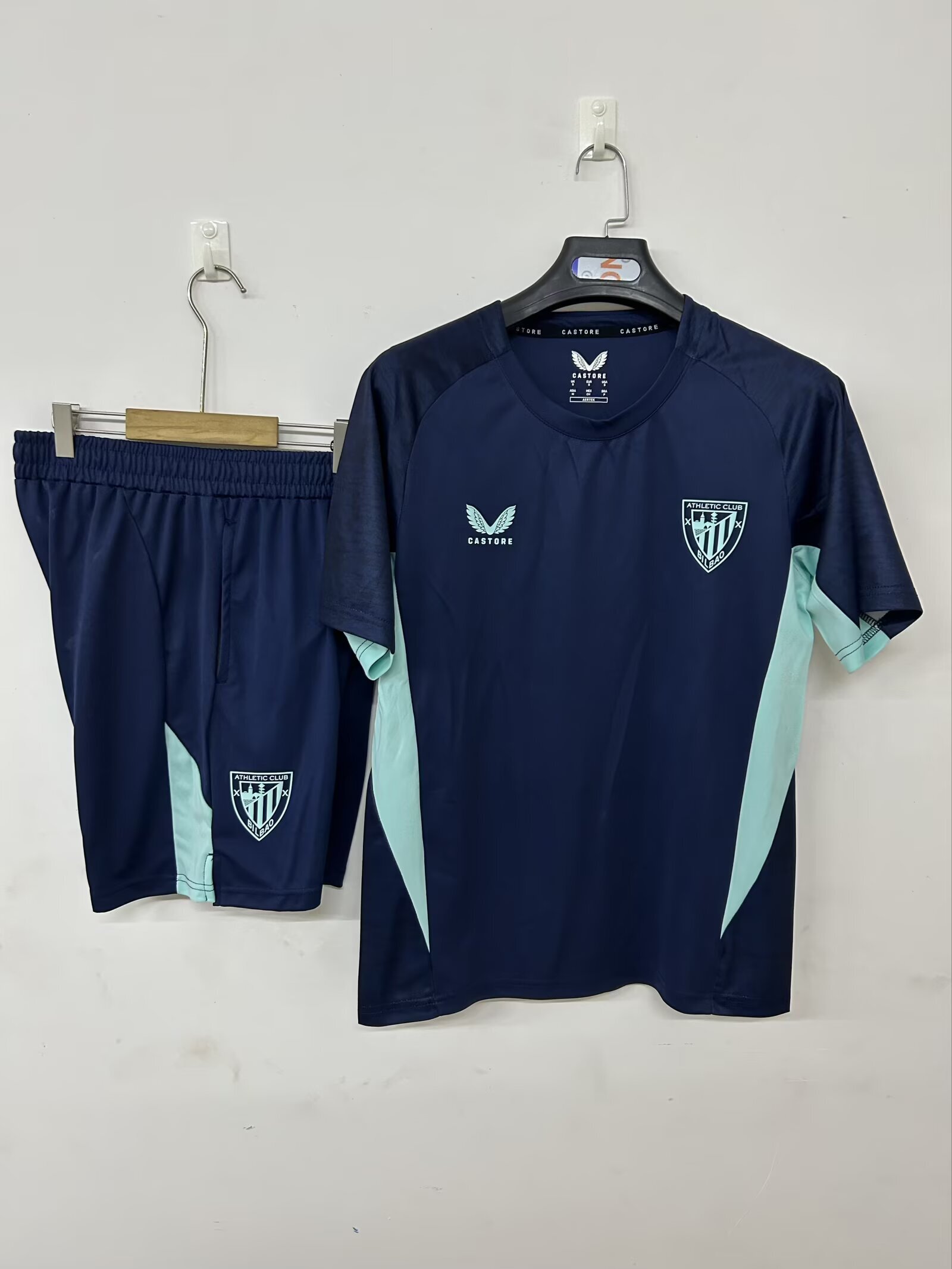 Mens Athletic Bilbao royal blue Training Kit 2025/26 Mens Athletic Bilbao royal blue Training Kit Kit 2025/26 front view on display