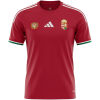 Mens Hungary 2026 red home jersey with two chest crests front view