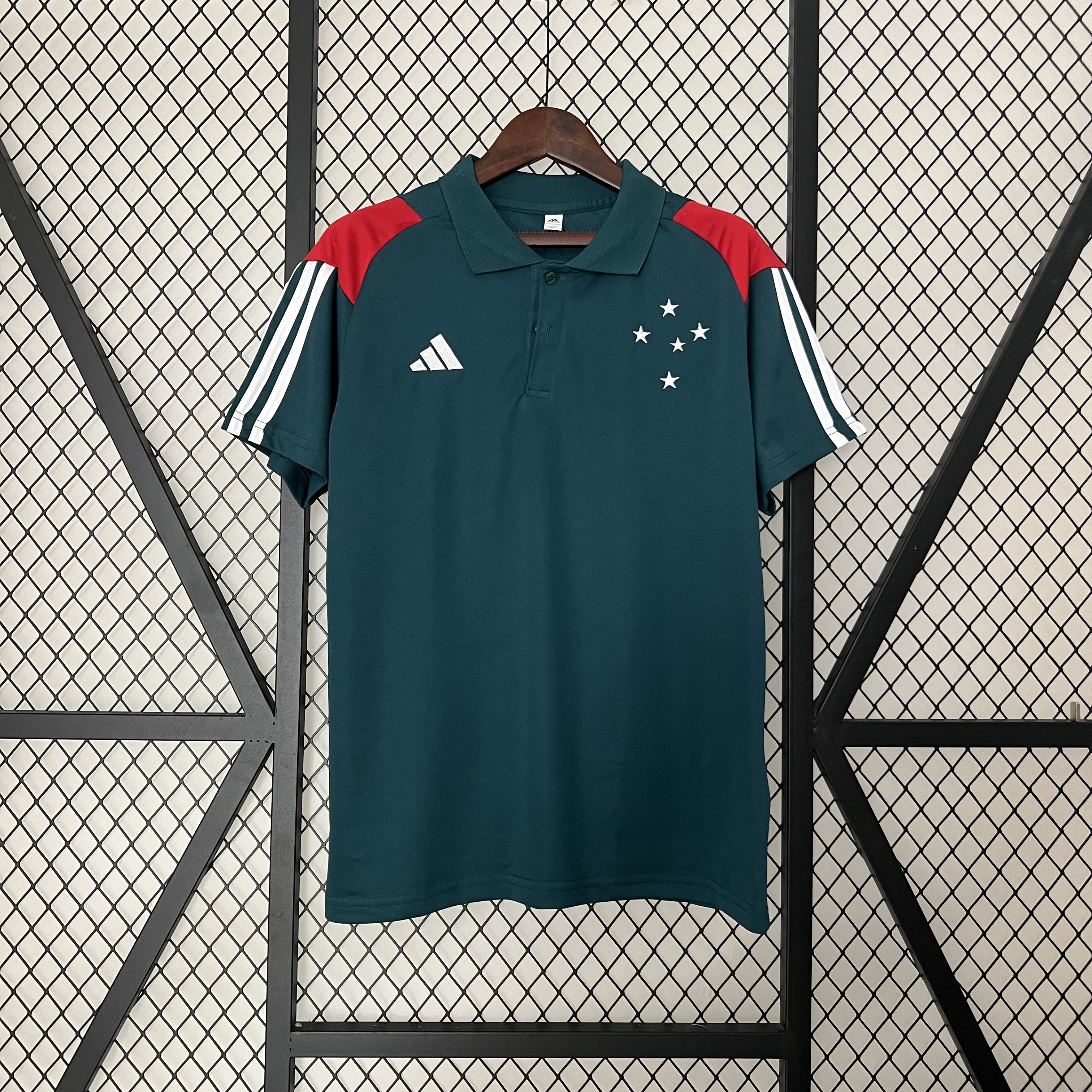 Mens Cruzeiro Polo 2024/25 Mens Cruzeiro Polo 2024/25 front view on display