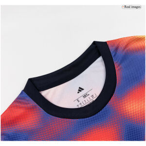 Mens Ajax Colorful Pre-Match Jersey 2025/26 rear view showing authentic team styling