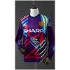 Mens Manchester United Retro Long Sleeve Goalkeeper Jersey 1992/94 on mannequin showing purple geometric patterns
