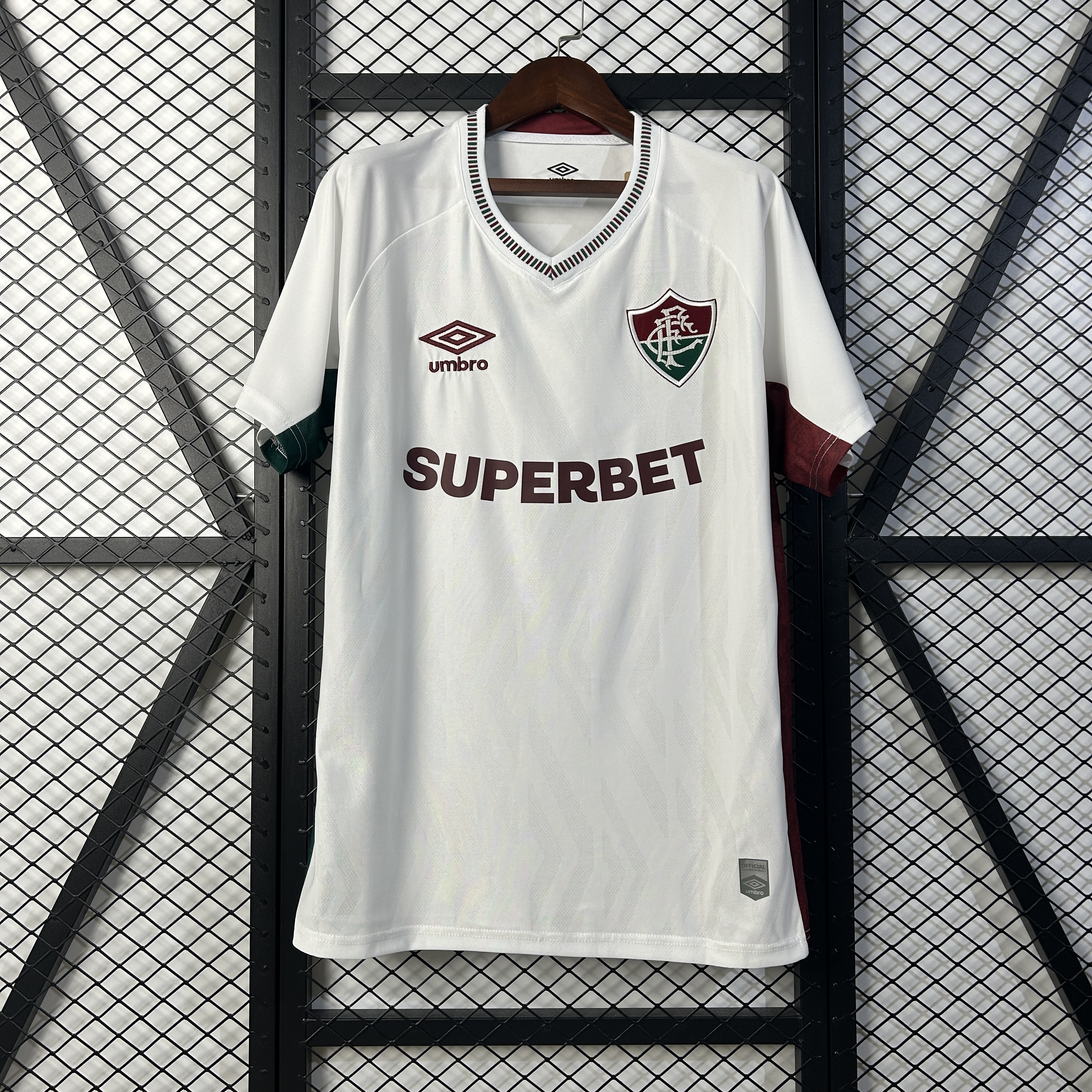 Mens Fluminense Away Jersey 2025/26 Mens Fluminense Away Jersey 2025/26 front view on display