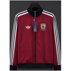 Mens Arsenal Windbreaker Jacket Burgundy Black 2026/27