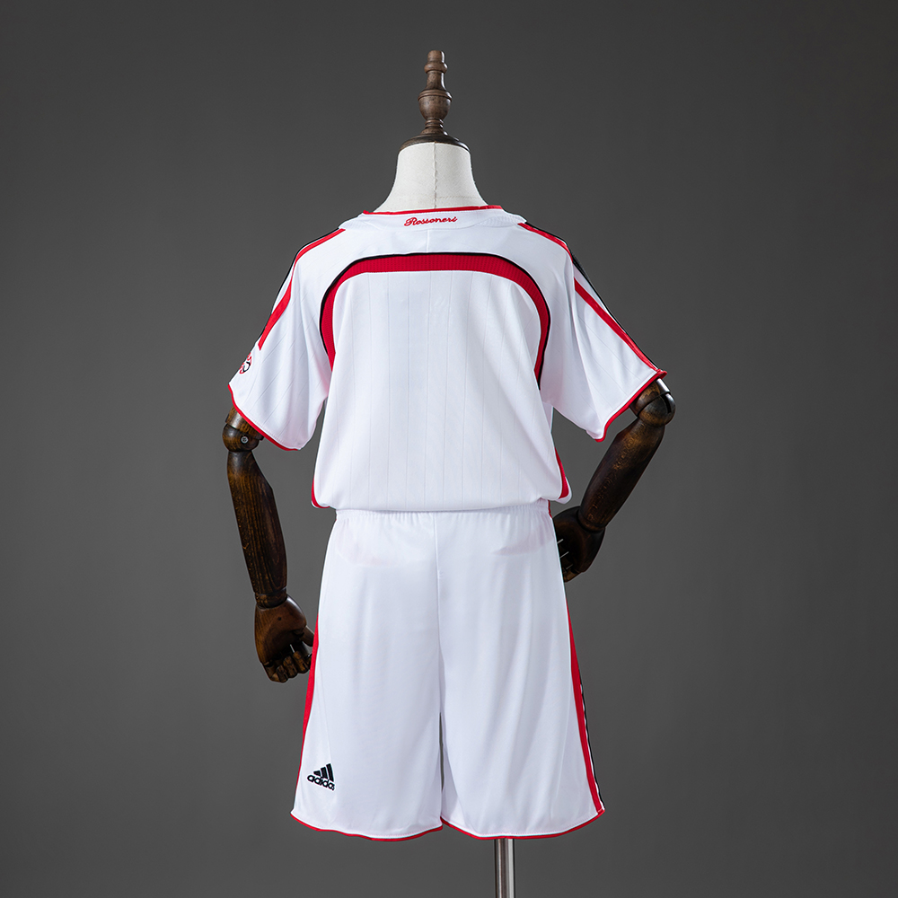 Kids AC Milan Retro Away Kit 2006/07 Kids AC Milan Retro Away Kit 2006/07 rear view of shirt and shorts