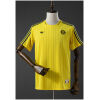 Yellow Al Nassr T-shirt with pinstripes and crest front view