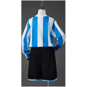 Kids Argentina d Retro Long Sleeve Home Kit 1998 rear view of shirt and shorts