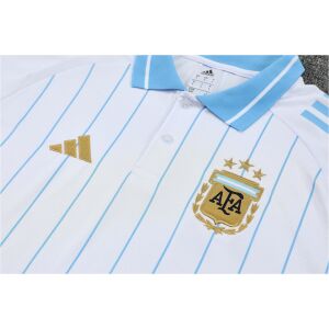 Mens Argentina Blue Training Kit Polo 2025 rear view of shirt and shorts