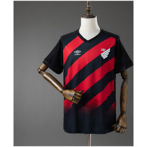Front display of Mens Athletico Paranaense Home Jersey 2026/27 on mannequin with red diagonal stripes