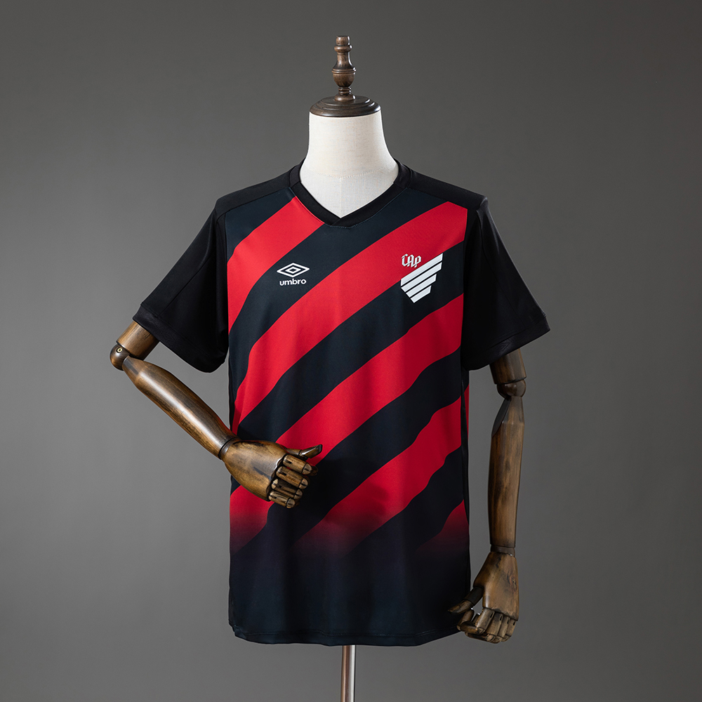 Mens Athletico Paranaense Home Jersey 2026/27 Front display of Mens Athletico Paranaense Home Jersey 2026/27 on mannequin with red diagonal stripes