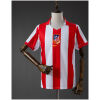 Mens Atletico Madrid Centenary Home Jersey 2003/04 front view with red and white stripes and centenary crest
