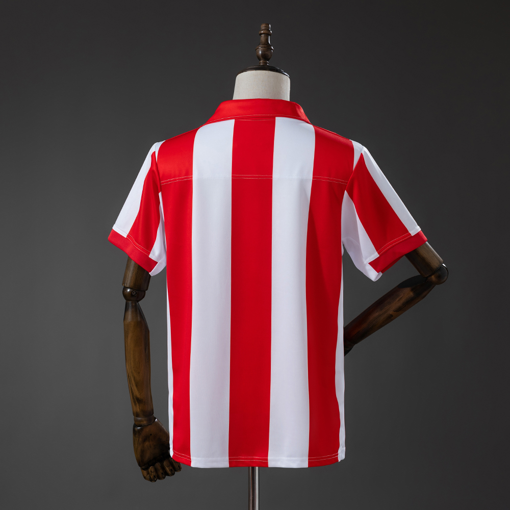 Mens Atletico Madrid Centenary Home Jersey 2003/04 Mens Atletico Madrid Centenary Home Jersey 2003/04 rear view showing authentic team styling