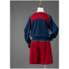 Kids Atletico Madrid Retro Long Sleeve Away Kit 2004/05 rear view of shirt and shorts