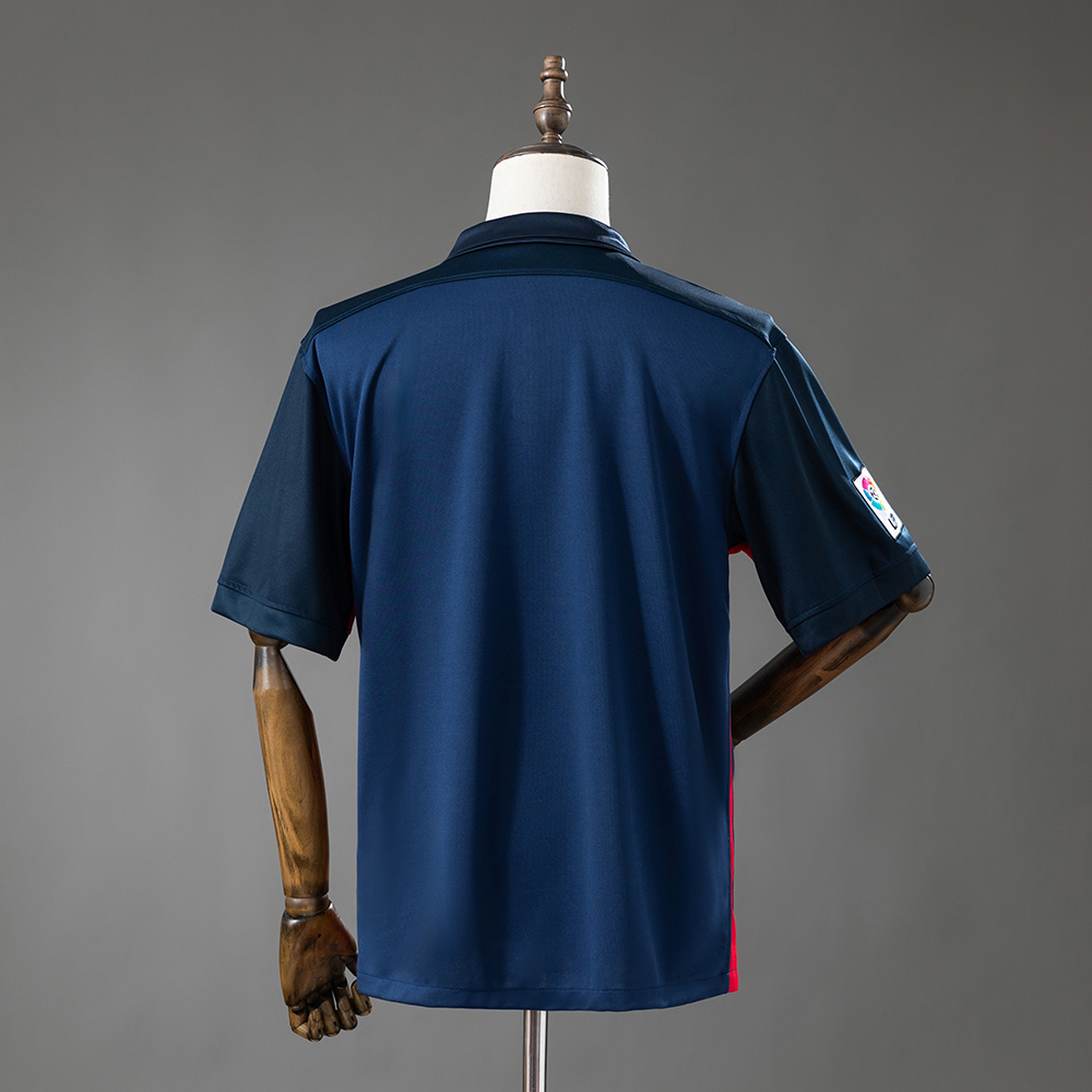 Mens Atletico Madrid Retro Away Jersey 2015/16 Mens Atletico Madrid Retro Away Jersey 2015/16 rear view showing authentic team styling