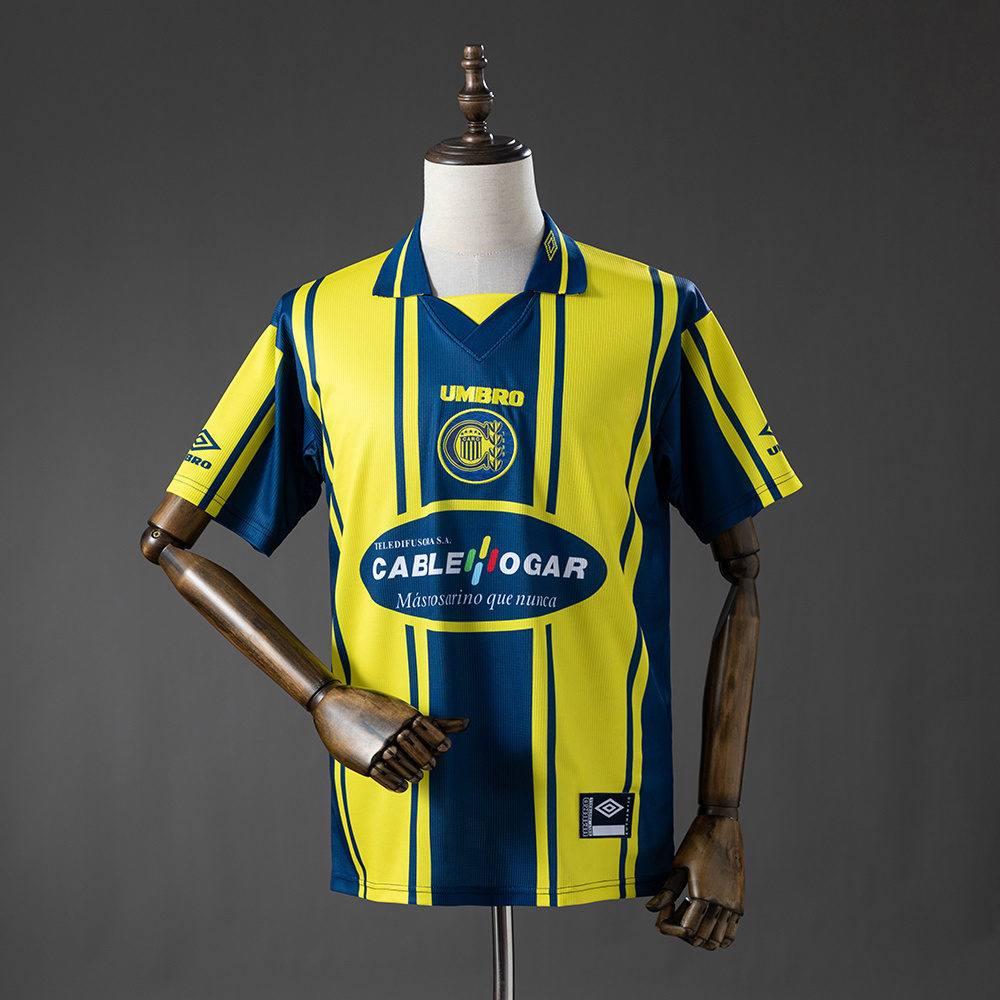 Mens Atletico Rosario Central Retro Home Jersey 1998/99 Mens Atletico Rosario Central Retro Home Jersey 1998/99 front view in navy and yellow