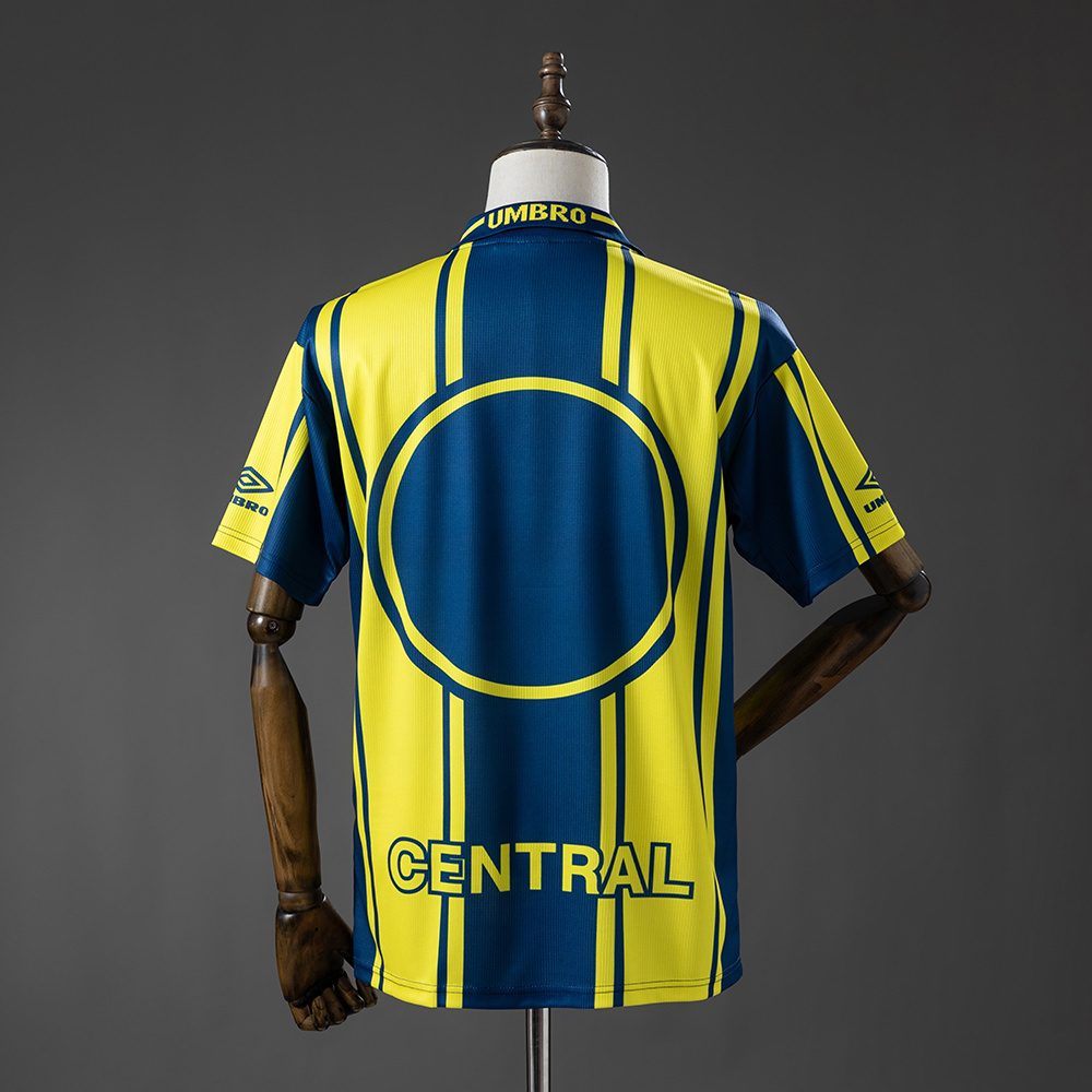 Mens Atletico Rosario Central Retro Home Jersey 1998/99 Mens Atletico Rosario Central Retro Home Jersey 1998/99 rear view showing matching team styling