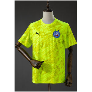Mens Bahia GK-Green Jersey 2026/27 Mens Bahia GK-Green Jersey 2026/27 front view in neon volt green with swirling brushstroke graphics