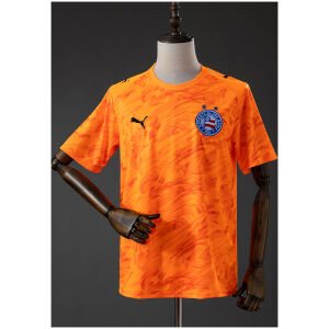Mens Bahia GK-Orange Jersey 2026/27 Mens Bahia GK-Orange Jersey 2026/27 front view in bright orange with dynamic brushstroke graphics