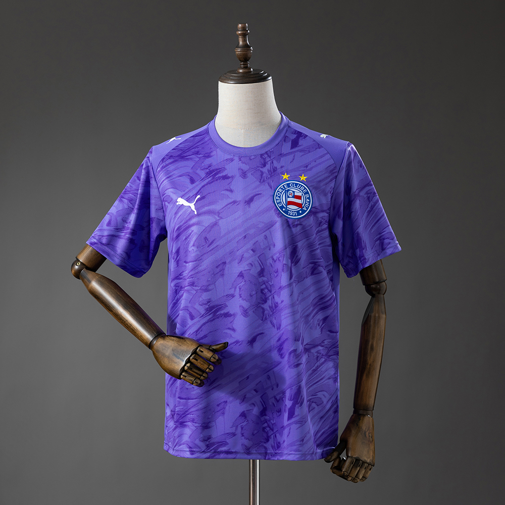 Mens Bahia GK-Purple Jersey 2026/27 Mens Bahia GK-Purple Jersey 2026/27 front view in purple with marbled graphics and two-star crest