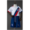 Kids Bahia Home Kit 2026/27 full uniform set front view with white diagonal sash jersey and blue shorts