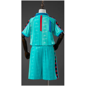 Kids Barcelona Retro Away Kit 1996/97 rear view of shirt and shorts