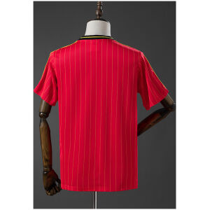 Mens Belgium Terrace Icons Red T-Shirt rear view showing authentic team styling