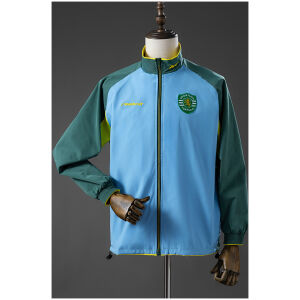 Mens Benfica Retro Windbreaker 2002/03 Mens Benfica Retro Windbreaker 2002/03 front view in blue and green